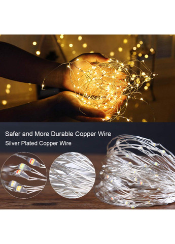 Гірлянда роса на батареях 100LED 10 м No Brand (265225832)