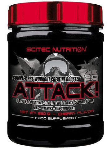 Attack! 2.0 320 g /32 servings/ Cherry Scitec Nutrition (257252769)