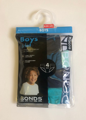 Набор брифов мальчику Bonds плавки морская тематика комбинированные домашние хлопок
