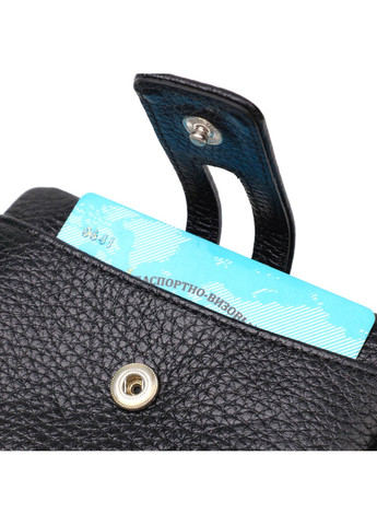 Практичний жіночий гаманець з натуральної шкіри 22060 Чорний Tony Bellucci (262158811)