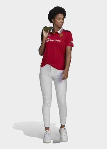 Красная всесезон домашняя футболка manchester united 22/23 adidas