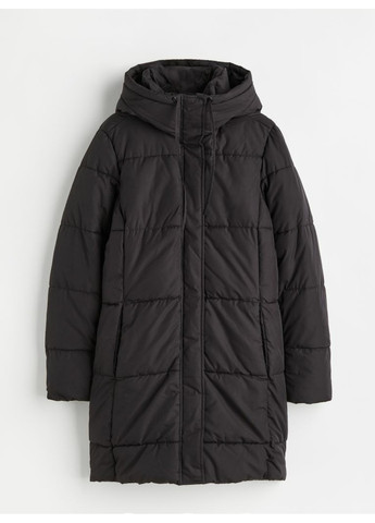 Чорна зимня жіноча стьобана куртка (56377) xs чорна H&M