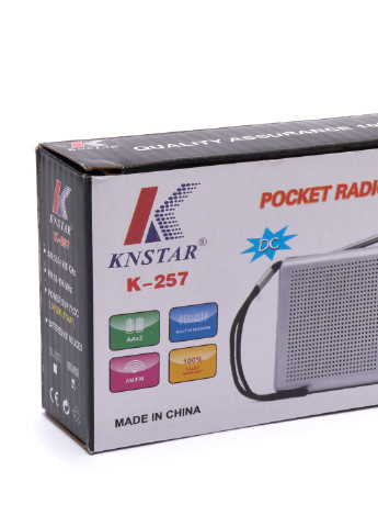 Портативное радио ретро Knstar K- 257 на батарейках 11*7 см черное Led (256658775)