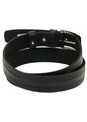 Чоловічий шкіряний пояс під штани 1036-35 чорний 3,5 см Skipper (266143661)