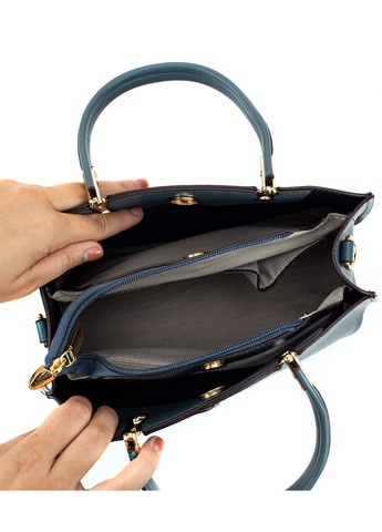 Женская кожаная сумка, темно-голубая Corze ab14064blu (267147043)