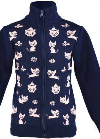 Синій светри кофта на дівчаток (кішки)17784-709 Lemanta