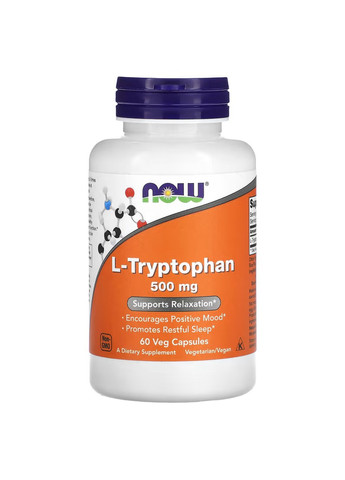 Л-Триптофан L-Tryptophan 500мг - 60 вег.капсул Now Foods (272451884)