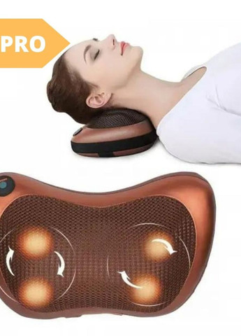 Автомобильная массажёр-подушка для шеи Massage pillow CHM-8028 роликовый коричневый (MER-13123_329) XPRO (261330236)