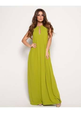 Оливкова повсякденний сукня 10630 оливковий ISSA PLUS