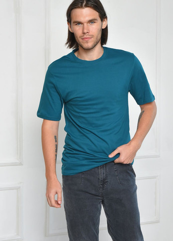 Зеленая футболка мужская зеленого цвета Let's Shop