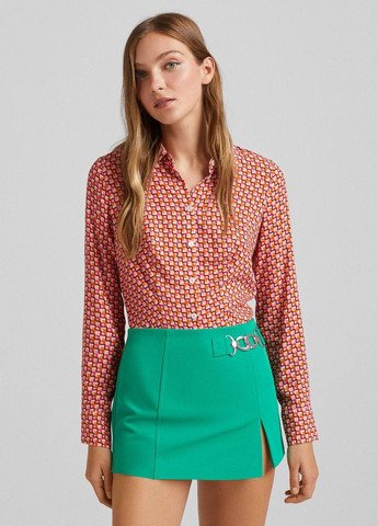 Комбинированная блуза демисезон,разноцветний, Bershka