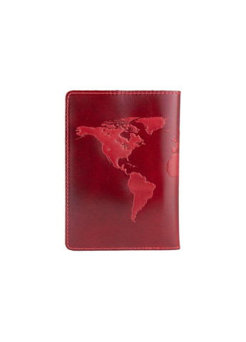 Кожаная обложка на паспорт HiArt PC-01 World Map оливковая Оливковый Hi Art (268371843)