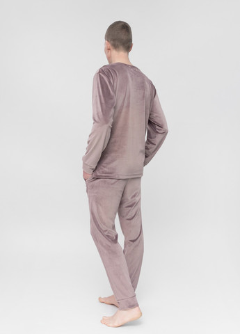 Костюм чоловічий домашній велюровий кофта зі штанами Мокко Maybel (257062720)