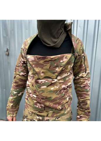 Кофта флис анорак лонгслив с молниями мультикам No Brand (258260493)