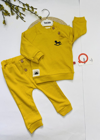 Горчичный детский костюм весна для мальчиков Murat baby