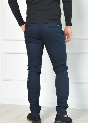 Темно-синие джинсовые демисезонные прямые брюки Let's Shop