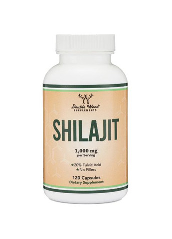 Double Wood Shilajit Resin 1000 mg (2 caps per serving) 120 Caps Double Wood Supplements (266342603)