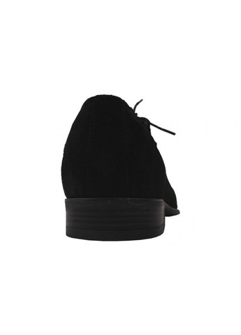 Черные туфли класика мужские натуральная замша, цвет черный Vadrus