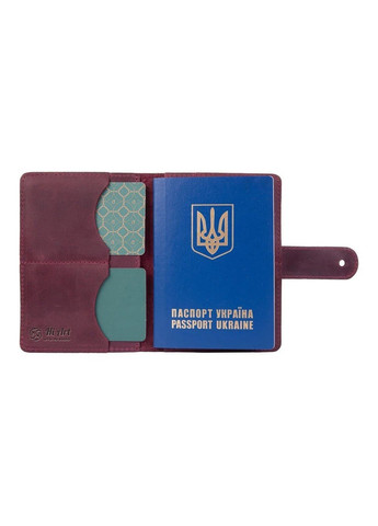 Обложка для паспорта из кожи PB-03S/1 Shabby Alga Темно-зеленый Hi Art (268371179)