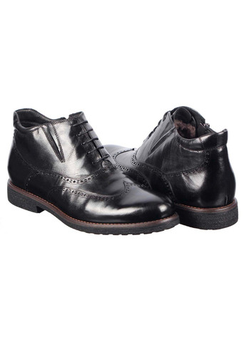 Черные зимние мужские зимние ботинки классические 195355 Bazallini