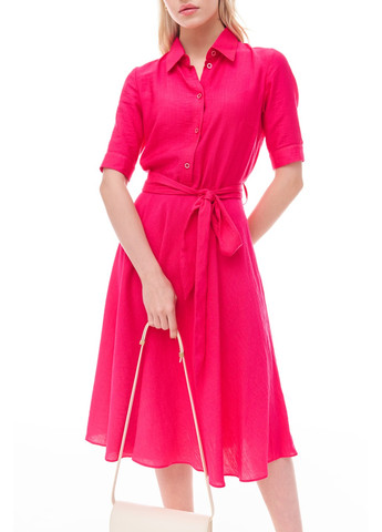 Фуксинова (кольору Фукія) плаття з коміром. колір - фуксія Oona