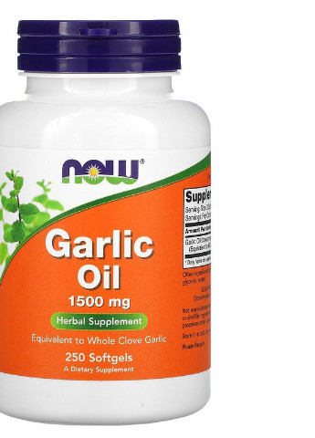 Garlic Oil 1500 mg 250 Softgels Now Foods (256720524)