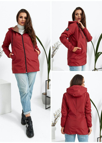 Бордова женская куртка из плащевки р.56-58 322725 New Trend