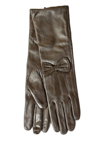 Жіночі темно-коричневі шкіряні довгі рукавички Shust Gloves (266142969)