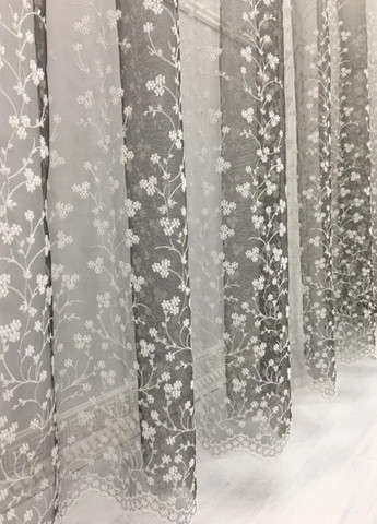 Готовый тюль фатин сетка с вышивкой, омбре градиент, ширина 300 см, высота 230 см. No Brand (258655923)