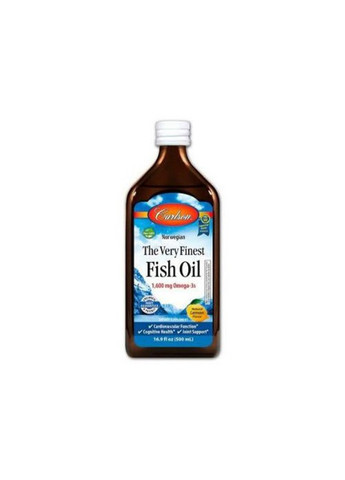 Norwegian The Very Finest Fish Oil 16.9 fl oz 500 ml Natural Lemon Flavor Carlson Labs (259243607)