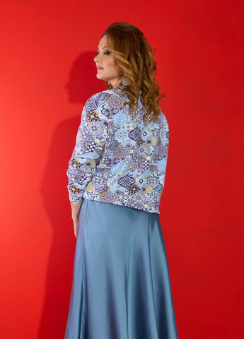 Синяя блузи світшот із гарної тканини (55753) Lemanta