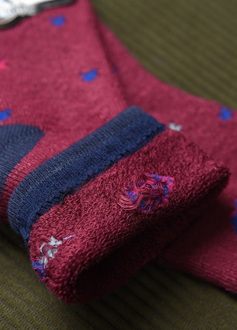 Шкарпетки дитячі махрові для хлопчика бордового кольору Let's Shop (269387537)