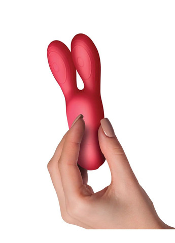 Клиторальный вибратор Coral Kiss с ушками, два мотора, работа от батареек (в комплекте) SugarBoo (271969340)