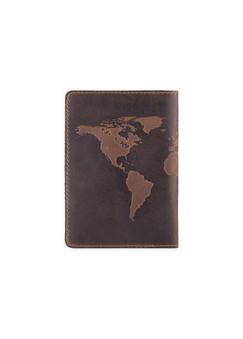 Кожаная обложка на паспорт HiArt PC-01 Shabby Olive World Map Оливковый Hi Art (268371132)