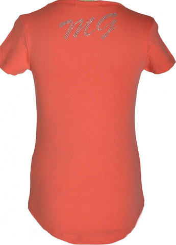 Оранжевая футболки футболка на дівчаток (101)11864-736 Lemanta