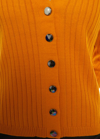 Терракотовый демисезонный свитер женский с пуговицами (терракотовый) Time of Style