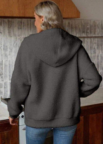 Сіра жіноча куртка бомбер колір сірий р.46/48 442430 New Trend