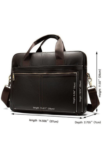 Шкіряна сумка для ноутбука 14670 Темно-коричневий Vintage (262522913)