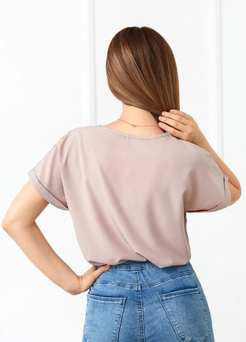 Бежевая летняя летняя блузка футболка Fashion Girl Moment
