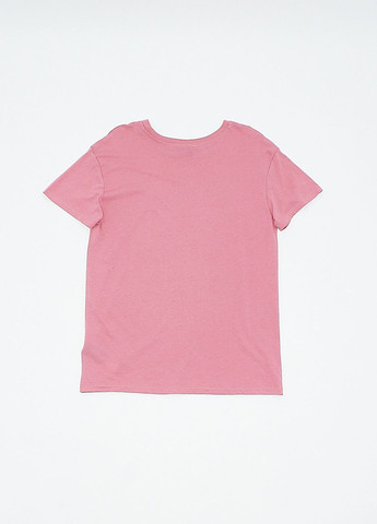 Розовая футболка basic,розовый с принтом, Pink Woman