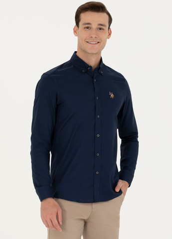 Темно-синяя рубашка U.S. Polo Assn.