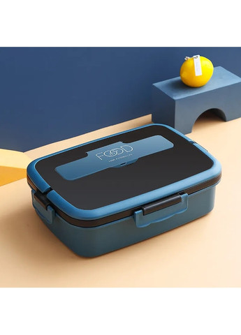 Термоланчбокс на 3 секції з приладами Food 1 л, синій More (269266829)