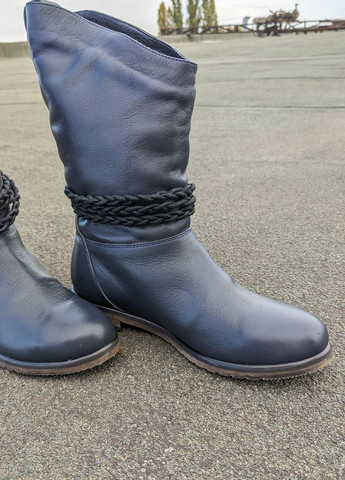 Теплі зимові чоботи з натуральної шкіри на невеликих підборах InFashion чоботи (268370188)