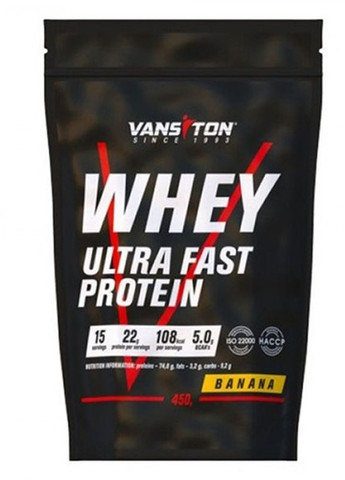 Whey Ultra Fast Protein 450 g /15 servings/ Banana Vansiton (258499573)