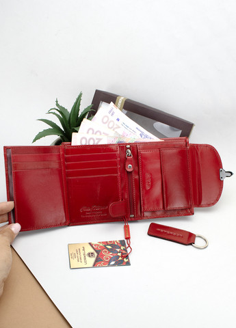 Подарунковий набір жіночий D-19-KCS червоний (гаманець та брелок) Peterson (263606851)