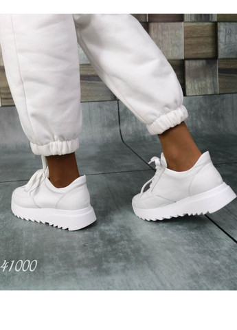 Белые демисезонные демисезонные кожаные кроссовки No Brand