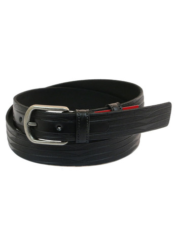 Чоловічий шкіряний пояс під штани 1028-33 чорний 3,3 см Skipper (266142657)
