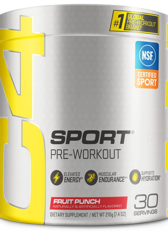 Передтренувальний комплекс C4 Sport NEW Pre-Workout, 210 g (Fruit Punch) Cellucor (260477682)