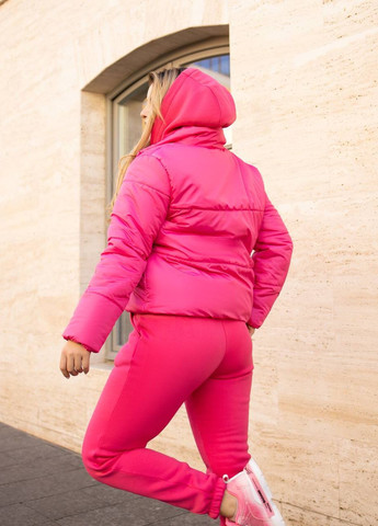 Женский спортивный костюм на флисе с курткой малинового цвета р.42/44 439217 New Trend (276709170)
