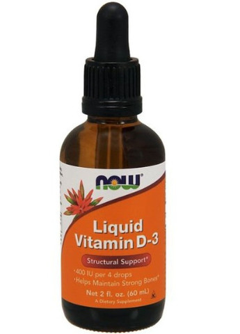 Liquid Vitamin D-3, 2 fl oz 60 ml NOW-00370 Now Foods (256719240)